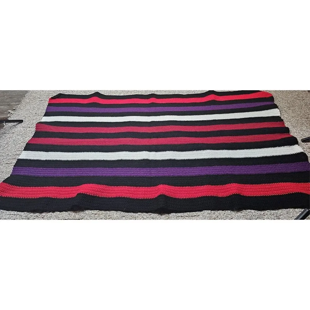 New Handmade Crochet‎ / Knitted Baby Afghan Lap/Wrap/Throw 28.5